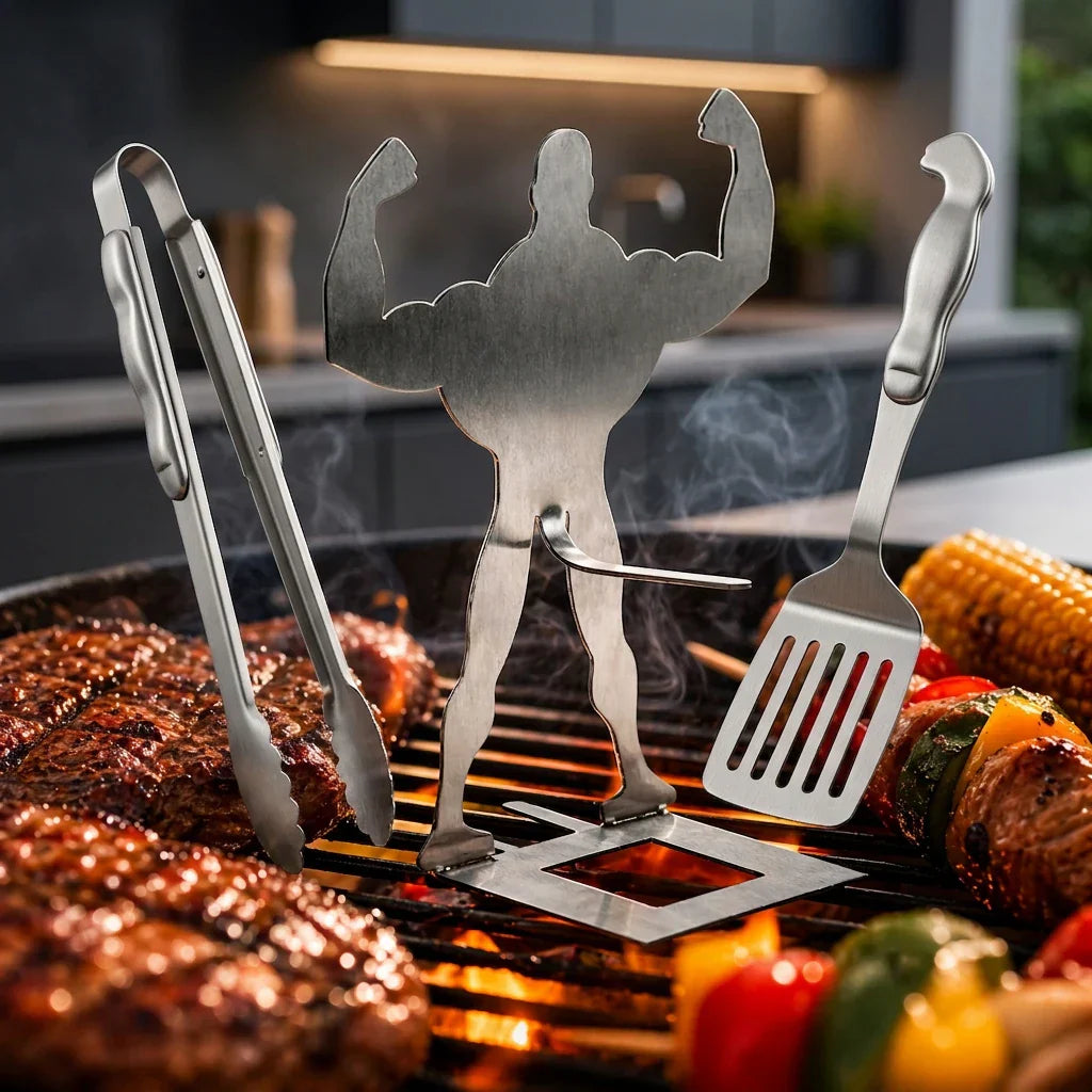 Lustiger Hot Dog Bräter aus Edelstahl | Das perfekte Grillgeschenk für Männer
