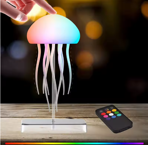 JellyWave™ LED-Quallenlampe – Bewegende Tentakel mit Farbwechsel für Schlafzimmer & Wohnzimmer