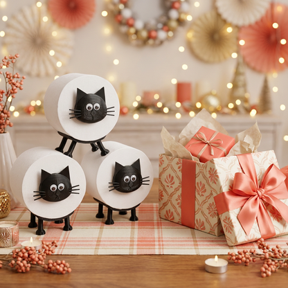 LachKatze als Geschenk fuers Gaeste-WC