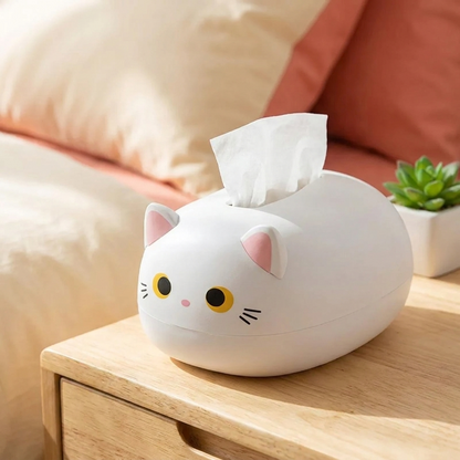 Miezibox Katzen-Taschentuchbox weiss