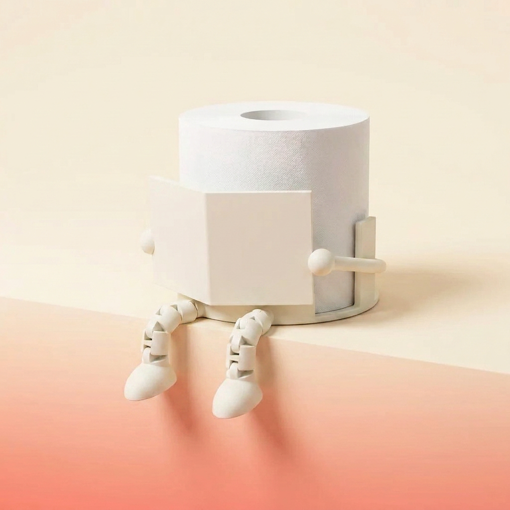 LeseMännchen | Der lustige Klopapierhalter fürs Gäste-WC